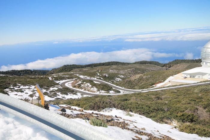 Winter auf dem Roque de los Muchachos in
2400 Metern Höhe